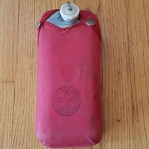 Canteen Boy Scouts Collectible Aluminum Red Canvas